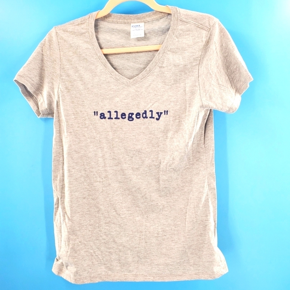 *NEW* "Allegedly" grey t-shirt S